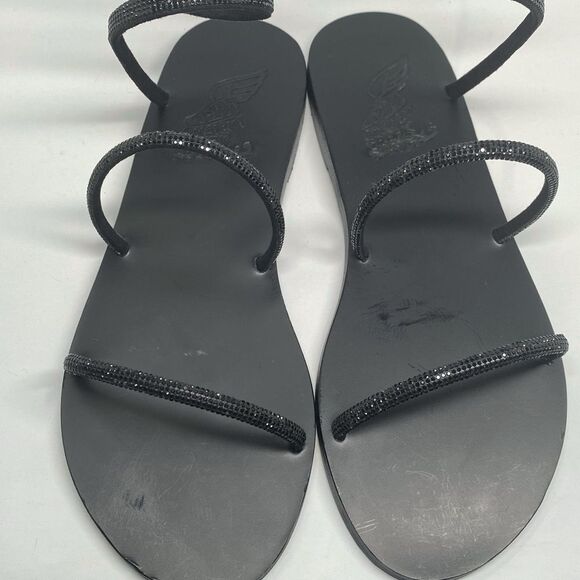 ANCIENT GREEK SANDALS Ofis Low Crystal-Embellished Wraparound Sandals size 39 - Picture 5 of 15